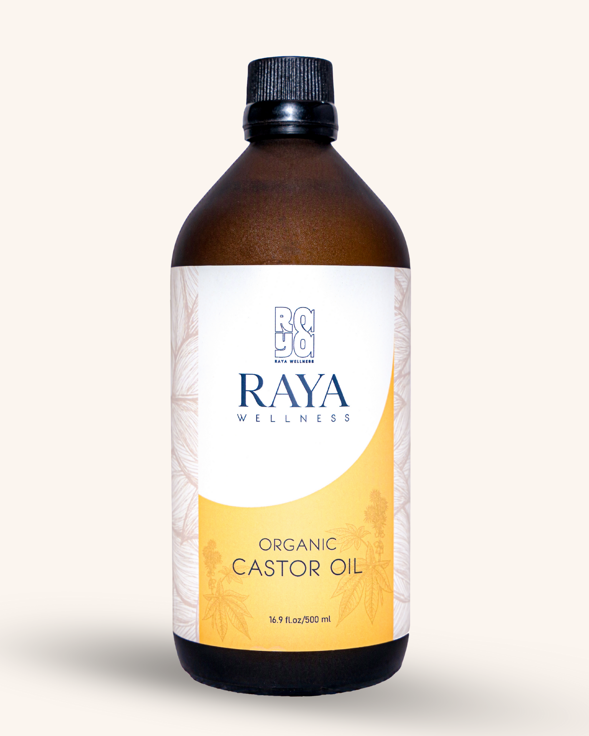 Pure Organic Castor Oil 100ml - Cold-Pressed Ricinus Communis Oil for Hair Growth & Skin Nourishment