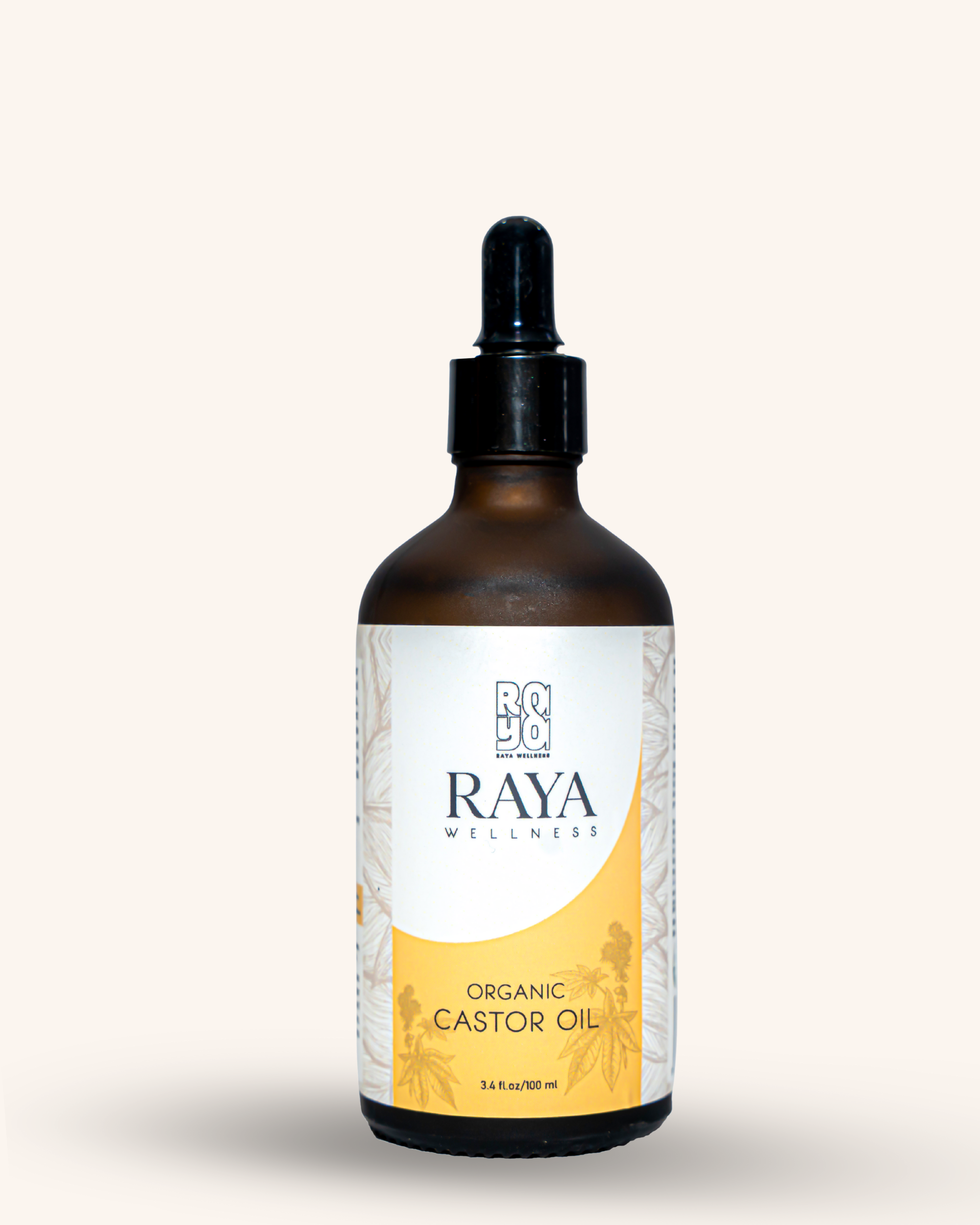 Pure Organic Castor Oil 100ml - Cold-Pressed Ricinus Communis Oil for Hair Growth & Skin Nourishment