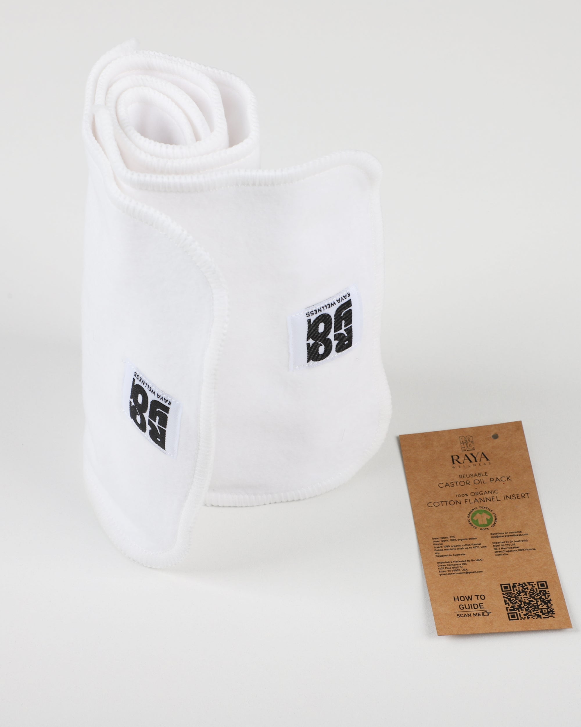 Raya Wellness - Organic Castor Oil Accessories Kit - 7 Piece Set (Eye, Knee, Neck & Liver Packs)